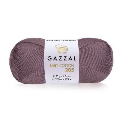 Пряжа Gazzal Baby Cotton 205 (524); Состав: 50% Хлопок, 50% Акрил; 50 гр/205 м