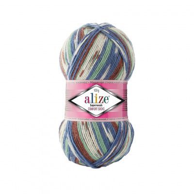 ALIZE SUPERWASH COMFORT SOCKS (7653) 75% SW Шерсть 25% Полиамид 100 г/420 м